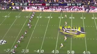 Alabama vs LSU 2014 Reuben Foster Hits Leonard Fournette [upl. by Aerdnak853]