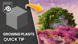 Growing Plant in Blender  Quick tutorial [upl. by Ricardo]