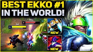 RANK 1 BEST EKKO IN THE WORLD AMAZING GAMEPLAY  Season 13 League of Legends [upl. by Llen]