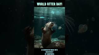 World Otter Day  Midjourney AI generated images in appreciation of these cute animals [upl. by Hilario]