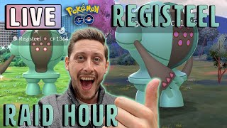 LIVE Shiny Registeel Raid Hour  Pokemon GO [upl. by Greta]