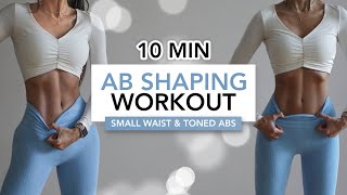 10 MIN AB SHAPING WORKOUT  Pilates Style Small Waist amp Toned Abs  Eylem Abaci [upl. by Carissa]