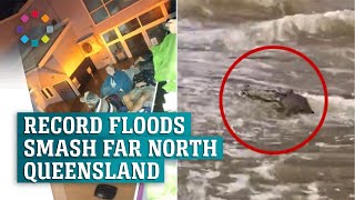 People stranded as record flooding engulfs Far North Queensland [upl. by Pasho127]