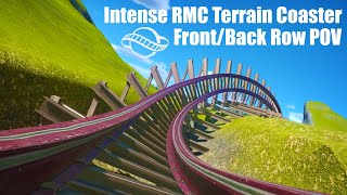 Intense Launched RMC Terrain Coaster  FrontBack POV  Planet Coaster [upl. by Naloj]