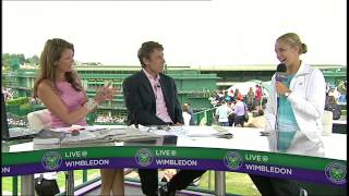 Sabine Lisicki talks to Live  Wimbledon [upl. by Rehm]