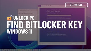 Windows 11 10 Find and apply BitLocker recovery key to unlock PC [upl. by Yrekaz]