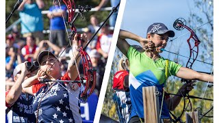 Ella Gibson v Julia Boehnke – compound women bronze  Yankton 2022 Field Championships [upl. by Dniren]