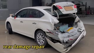 Restoring a Severely RearEnded Vehicle From Wreckage to Renewal [upl. by Montagna]