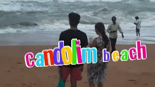 Candolim Beach  beautiful but very high tides candolimbeach goa [upl. by Ecirad772]