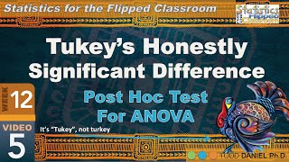 Follow Up ANOVA – Tukey’s HSD Post Hoc Test 125 [upl. by Jenness]