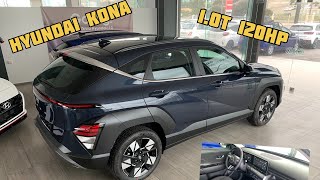 2024 HYUNDAI KONA DINSTINCTIVE DENIM BLUE COLOUR 10T 120hp 48v HYBRID REVIEW INTERIOR amp EXTERIOR [upl. by Bidle]