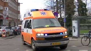 Chevy Ambulances met spoed in Amsterdam Dagcompilatie [upl. by Eelirem546]