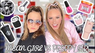 MEAN GIRL 😒✌🏼 VS PREPPY GIRL 👛🫶🏼 TARGET SHOPPING SPREE [upl. by Finny]