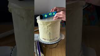 White Chocolate Ganache Icing on a Lemon and Blueberry Wedding Cake asmr [upl. by Inahs739]