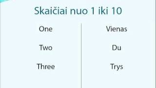 Anglų kalbos pamokos skaičiai nuo 1 iki 10 [upl. by Uba]