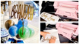 Balloon DIY  How to Personalise A Balloon  Use Silhouette or Cricut Machine Theory Episode 1 [upl. by Kerred]