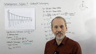 PHYSIK AUFGABEN Schwingungen  Aufgabe 7 Gedämpfte Schwingung Geschwindigkeit des Oszillators [upl. by Ethan]