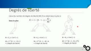 Robotique partie 4  Degrés de liberté Grubler [upl. by Rawden]