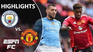 🚨 LATE LATE DRAMA 🚨 Manchester City vs Manchester United  FA Community Shield Highlights  ESPN FC [upl. by Watkin]