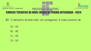 IFRN 2024  Exame de Seleção  Questão 27 [upl. by Akeenat]