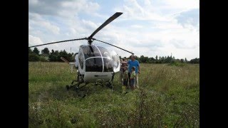 Helikopter Landung München Obermenzing mit Hughes 269C  Schweizer 300 [upl. by Nikki134]