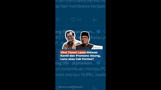 Viral Tweet Lama Ridwan Kamil dan Pramono Anung Lucu atau Gak Pantes [upl. by Atiseret306]