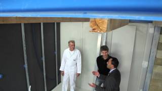 Contre cloison avec isolant rigide de KNAUF Salon Samse [upl. by Airbmat]