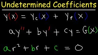 Method of Undetermined Coefficients  Nonhomogeneous 2nd Order Differential Equations [upl. by Landau547]