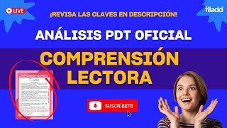 PDT Comprensión Lectora  Análisis [upl. by Calore146]