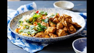 Moroccan chicken couscous salad [upl. by Wilkison199]