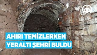 Ahırı temizlerken yeraltı şehri buldu [upl. by Capwell398]