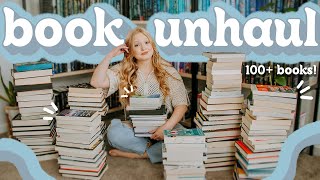 MY BIGGEST BOOK UNHAUL EVER \\ saying goodbye to 100 books 📚 [upl. by Cinda]