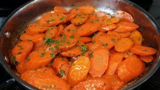 Easy Glazed Carrots Recipe  Stovetop Glazed Carrots  Episode 118 [upl. by Ettenawtna]