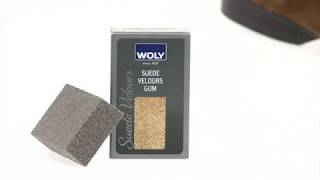 WOLY  Tips for shoe care  care for suede leathers  WOLY Suede Velours Gum [upl. by Caldwell]