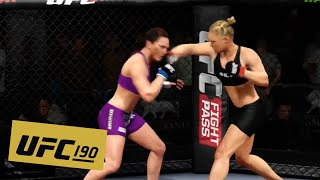 UFC 190 Ronda Rousey vs Bethe Correia FULL FIGHT HIGHLIGHTS EA Sports UFC [upl. by Proudman]