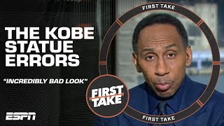 Incredibly bad look  Stephen A reacts to the Kobe statue misspellings  First Take YT Exclusive [upl. by Eirb838]