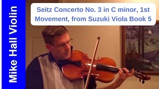 Seitz  Concerto No 3 in C Minor  9 from Suzuki Viola Book 5 [upl. by Etteragram18]