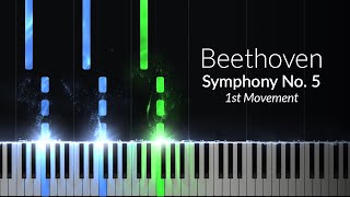 Beethoven  Symphony No 5 1st Movement Piano Tutorial [upl. by Nahtaoj450]