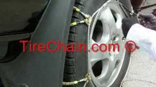 TireChaincomDiagonal Cable Tire Chains Installation [upl. by Danny]