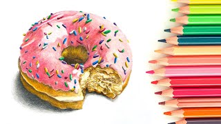 Colored Pencil Lesson  Doughnut with Polychromos Pencils [upl. by Ecinreb392]