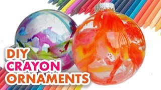 How to make easy crayon ornaments [upl. by Adalbert]