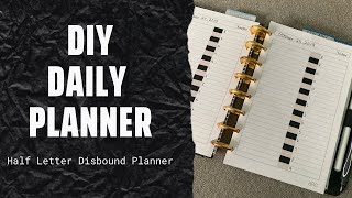 DIY Daily Planner Layout  Half Letter Discbound Planner [upl. by Aphrodite]