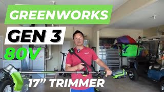 Greenworks 80V Gen 3 17 Brushless String Trimmer [upl. by Dex]