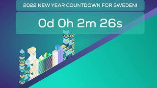 SWEDEN NEW YEAR COUNTDOWN 2022 Stockholm Gothenburg [upl. by Karia]