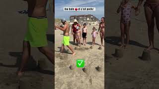 Un jeu gratuit à faire sur la plage 😁☀️😎 challenge jeu familygames [upl. by Belva536]