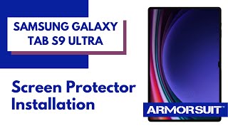 Samsung Galaxy Tab S9 Ultra Screen Protector MilitaryShield Installation Video guide by ArmorSuit [upl. by Womack]