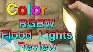 MELPO Led Color RGBW Flood Lights Review [upl. by Noach]