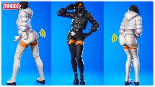 FORTNITE THICC MONCLER SKIN RENEE SHOWCASED WITH HOT DANCES amp EMOTES 🍑😍❤️ [upl. by Anikat20]