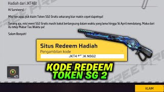 KODE REDEEM TOKEN SG 2 FREE FIRE DAPAT 25 TOKEN GRATIS [upl. by Birkett]