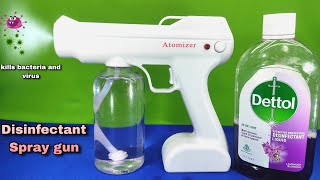 Unboxing portable rechargeable disinfectant Spray Fog machine gun  Innovative gadget review amazon [upl. by Nhojleahcim304]